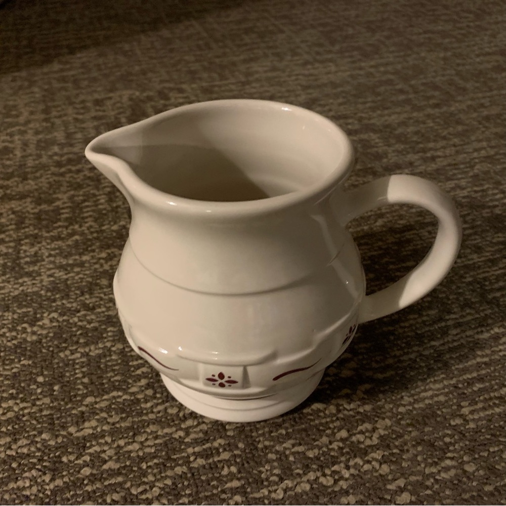 LONGABERGER WOVEN TRADITIONS red small juice pitcher